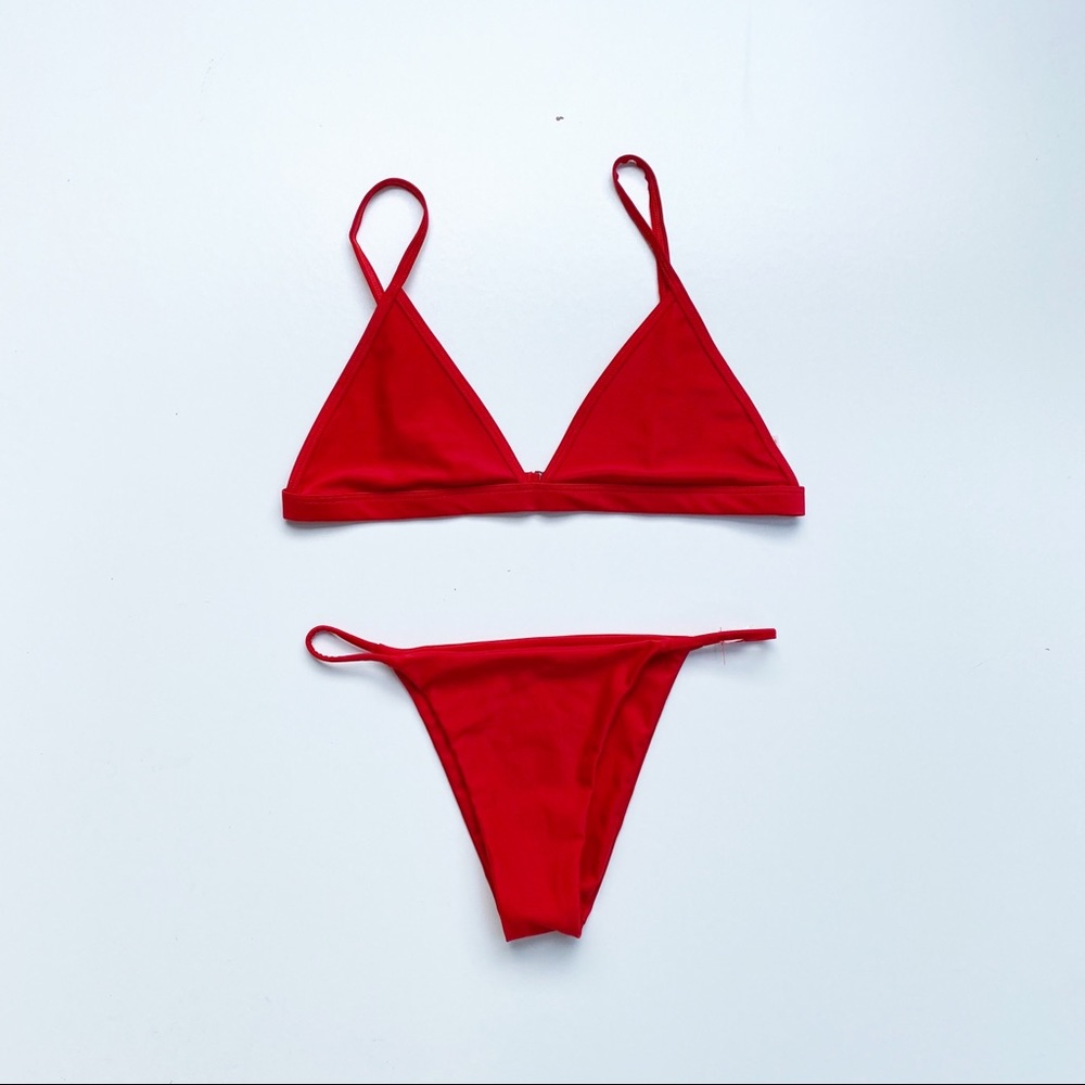 ❌SOLD❌ Red Triangle Bikini Set